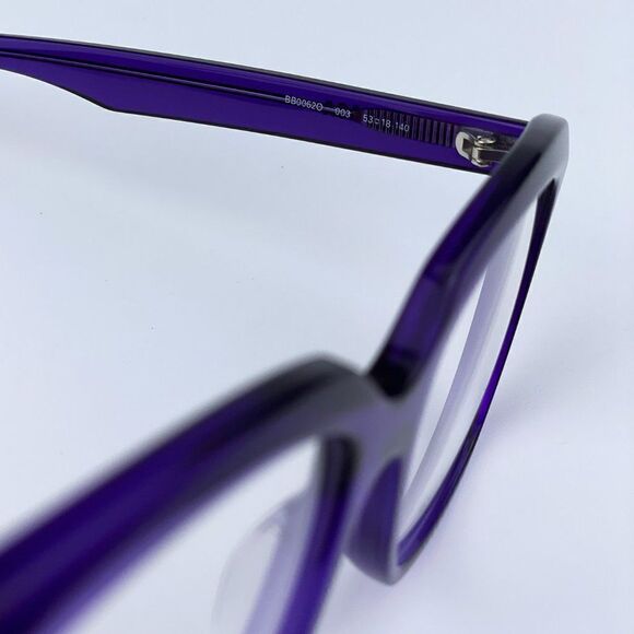 SALE! NEW Balenciaga BB0062O 003 Violet Logo Square Women Eyeglasses